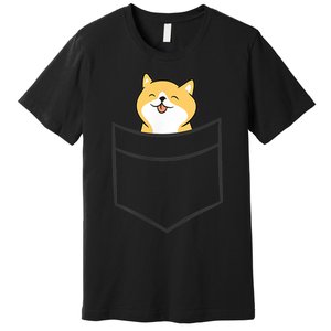 Shiba Inu In A Pocket Cute Pocket Shiba Inu Premium T-Shirt