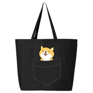 Shiba Inu In A Pocket Cute Pocket Shiba Inu 25L Jumbo Tote