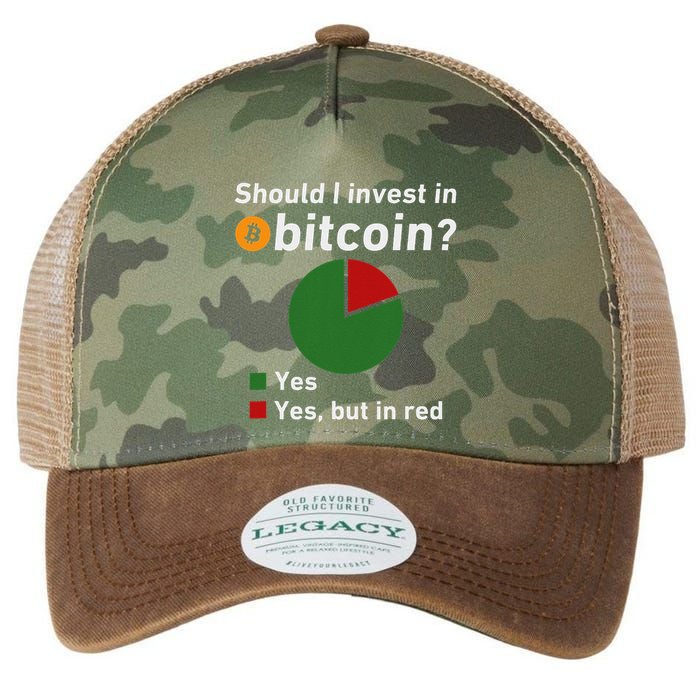 Should I Invest In Bitcoin Yes Pie Chart Funny Crypto Legacy Tie Dye Trucker Hat