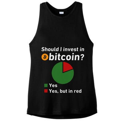Should I Invest In Bitcoin Yes Pie Chart Funny Crypto Ladies PosiCharge Tri-Blend Wicking Tank