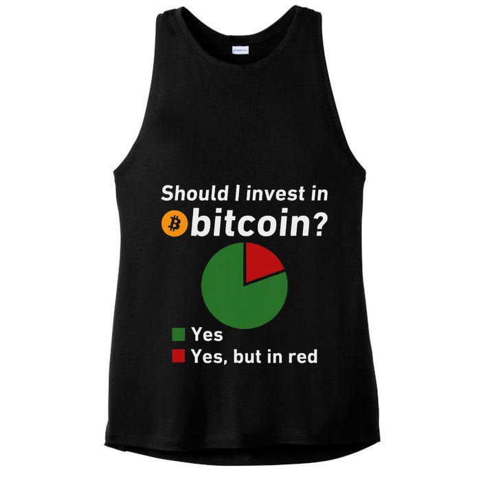 Should I Invest In Bitcoin Yes Pie Chart Funny Crypto Ladies PosiCharge Tri-Blend Wicking Tank