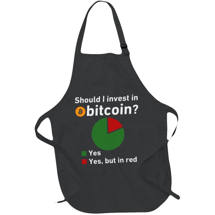 Should I Invest In Bitcoin Yes Pie Chart Funny Crypto Apron