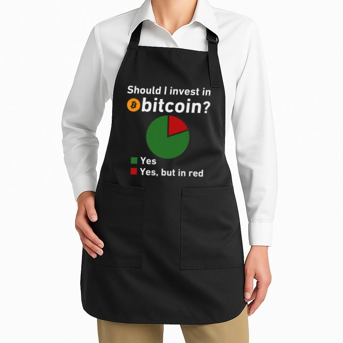 Should I Invest In Bitcoin Yes Pie Chart Funny Crypto Apron