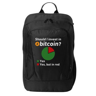 Should I Invest In Bitcoin Yes Pie Chart Funny Crypto City Backpack