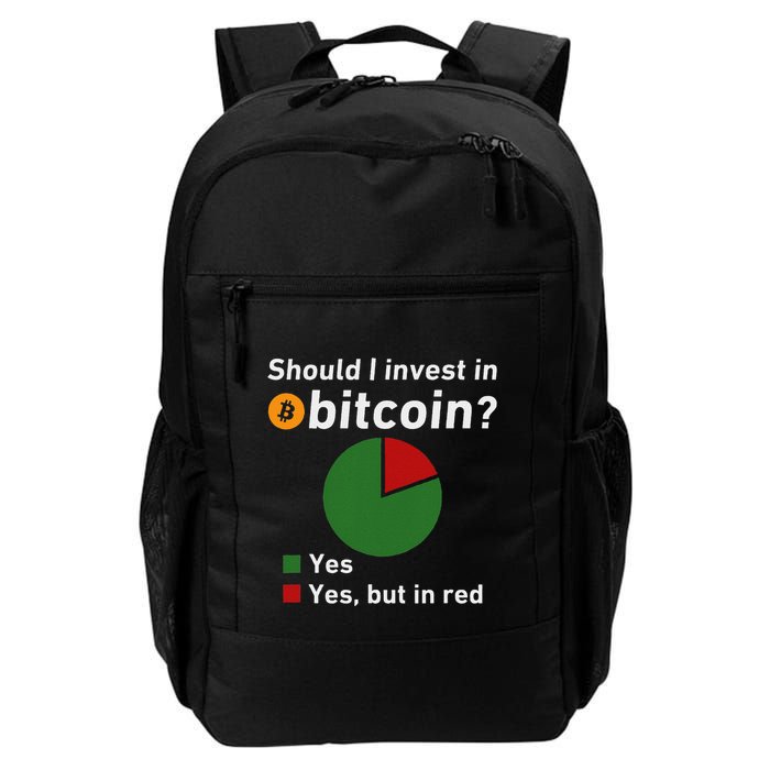 Should I Invest In Bitcoin Yes Pie Chart Funny Crypto Backpack
