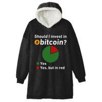 Should I Invest In Bitcoin Yes Pie Chart Funny Crypto Hooded Wearable Blanket