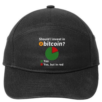 Should I Invest In Bitcoin Yes Pie Chart Funny Crypto 7-Panel Snapback Hat