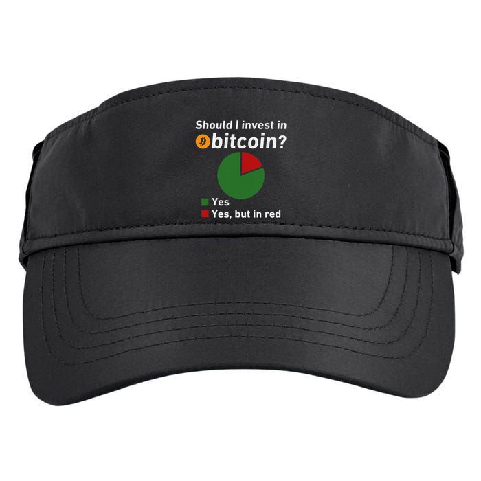 Should I Invest In Bitcoin Yes Pie Chart Funny Crypto Adult Drive Performance Visor