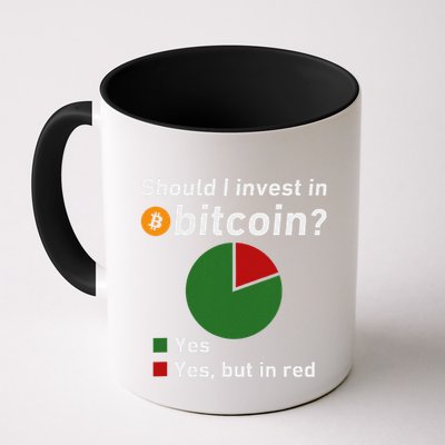 Should I Invest In Bitcoin Yes Pie Chart Funny Crypto Mug