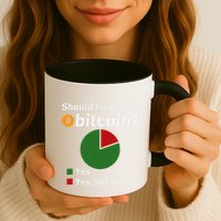 Should I Invest In Bitcoin Yes Pie Chart Funny Crypto Mug