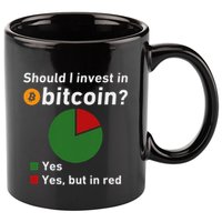 Should I Invest In Bitcoin Yes Pie Chart Funny Crypto 11oz C Handle Ceramic Mug