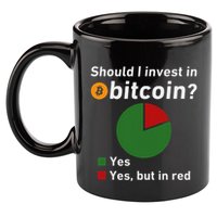 Should I Invest In Bitcoin Yes Pie Chart Funny Crypto 11oz C Handle Ceramic Mug