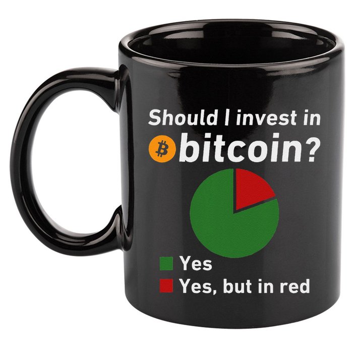 Should I Invest In Bitcoin Yes Pie Chart Funny Crypto 11oz C Handle Ceramic Mug