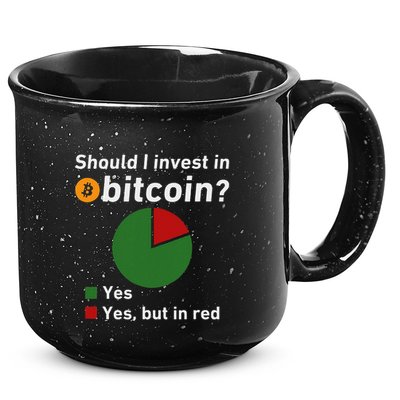 Should I Invest In Bitcoin Yes Pie Chart Funny Crypto 15oz Campfire Ceramic Mug