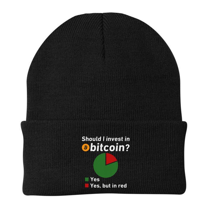 Should I Invest In Bitcoin Yes Pie Chart Funny Crypto Beanie