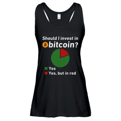 Should I Invest In Bitcoin Yes Pie Chart Funny Crypto Ladies Essential Flowy Tank