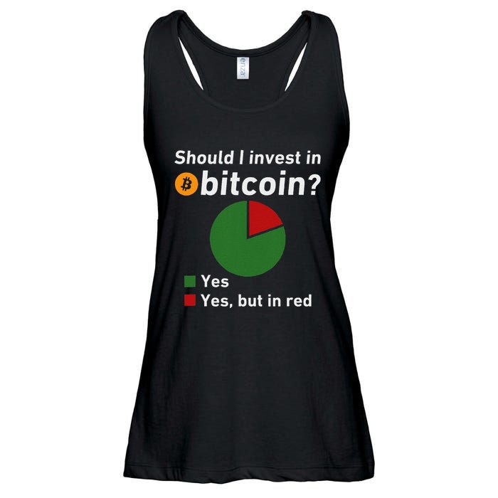 Should I Invest In Bitcoin Yes Pie Chart Funny Crypto Ladies Essential Flowy Tank