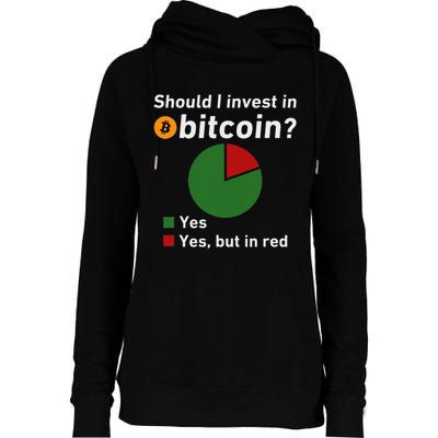 Should I Invest In Bitcoin Yes Pie Chart Funny Crypto Womens Funnel Neck Pullover Hood