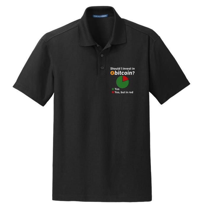 Should I Invest In Bitcoin Yes Pie Chart Funny Crypto Dry Zone Grid Polo