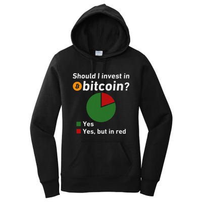 Should I Invest In Bitcoin Yes Pie Chart Funny Crypto Women's Pullover Hoodie