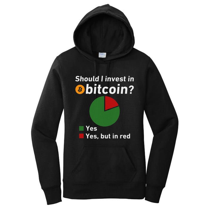 Should I Invest In Bitcoin Yes Pie Chart Funny Crypto Women's Pullover Hoodie