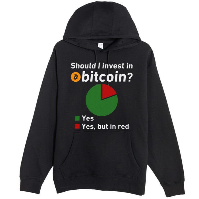Should I Invest In Bitcoin Yes Pie Chart Funny Crypto Premium Pullover Hoodie