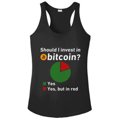Should I Invest In Bitcoin Yes Pie Chart Funny Crypto Ladies PosiCharge Competitor Racerback Tank
