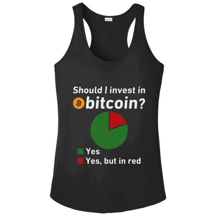 Should I Invest In Bitcoin Yes Pie Chart Funny Crypto Ladies PosiCharge Competitor Racerback Tank