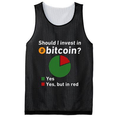 Should I Invest In Bitcoin Yes Pie Chart Funny Crypto Mesh Reversible Basketball Jersey Tank