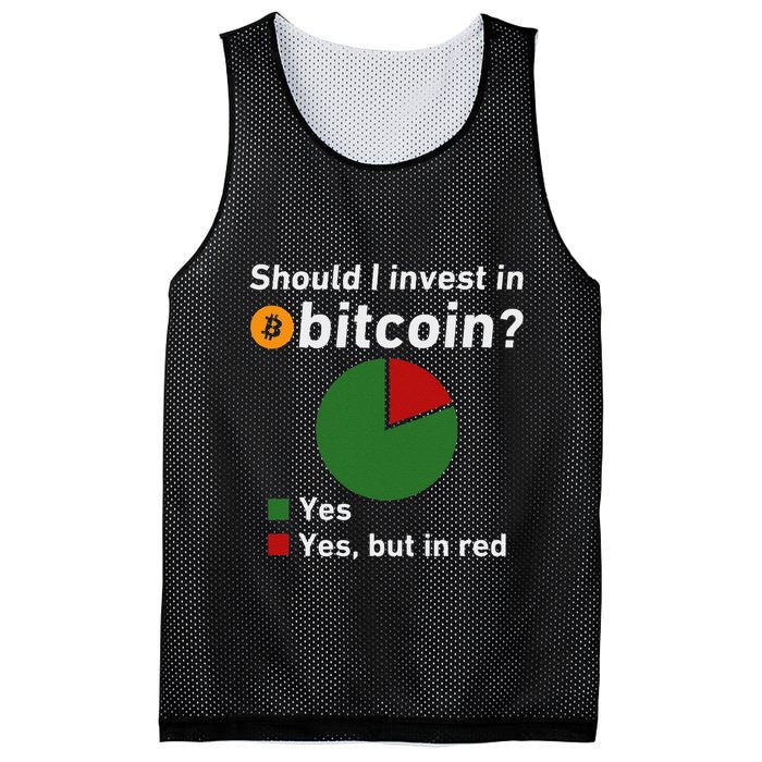 Should I Invest In Bitcoin Yes Pie Chart Funny Crypto Mesh Reversible Basketball Jersey Tank