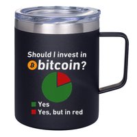 Should I Invest In Bitcoin Yes Pie Chart Funny Crypto 12oz Stainless Steel Coffee Mug