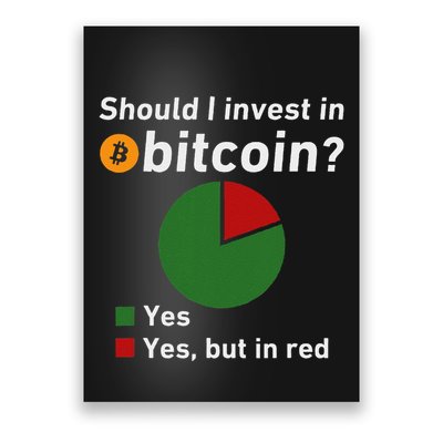 Should I Invest In Bitcoin Yes Pie Chart Funny Crypto Poster
