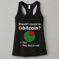 Should I Invest In Bitcoin Yes Pie Chart Funny Crypto Womens Tank Top