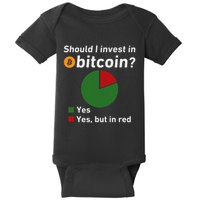 Should I Invest In Bitcoin Yes Pie Chart Funny Crypto Baby Bodysuit