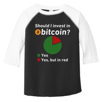 Should I Invest In Bitcoin Yes Pie Chart Funny Crypto Toddler Fine Jersey T-Shirt