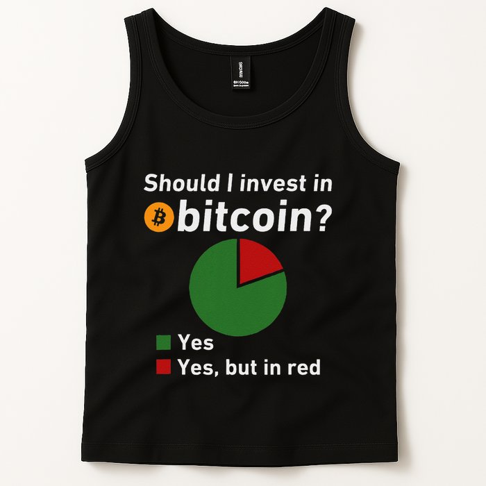 Should I Invest In Bitcoin Yes Pie Chart Funny Crypto Tank Top