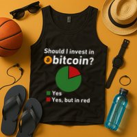 Should I Invest In Bitcoin Yes Pie Chart Funny Crypto Tank Top