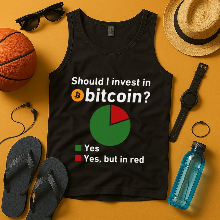 Should I Invest In Bitcoin Yes Pie Chart Funny Crypto Tank Top