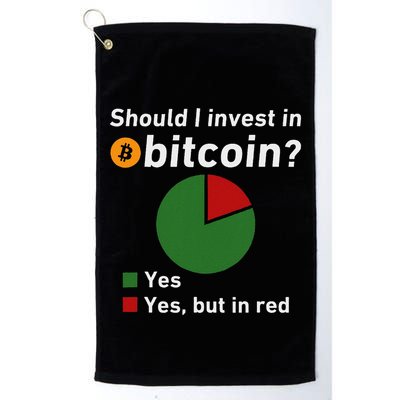 Should I Invest In Bitcoin Yes Pie Chart Funny Crypto Golf Towel