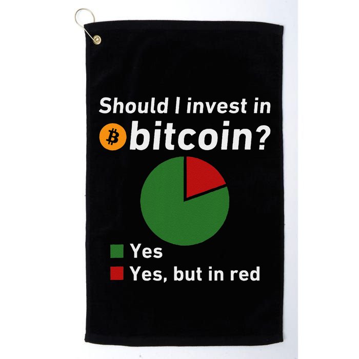Should I Invest In Bitcoin Yes Pie Chart Funny Crypto Golf Towel