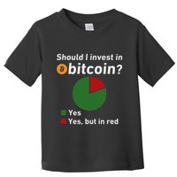 Should I Invest In Bitcoin Yes Pie Chart Funny Crypto Toddler T-Shirt