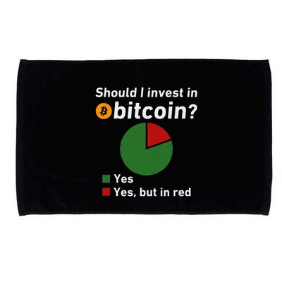 Should I Invest In Bitcoin Yes Pie Chart Funny Crypto Microfiber Hand Towel