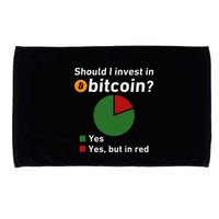 Should I Invest In Bitcoin Yes Pie Chart Funny Crypto Microfiber Hand Towel