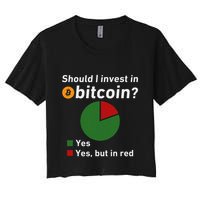 Should I Invest In Bitcoin Yes Pie Chart Funny Crypto Crop Top