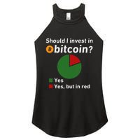 Should I Invest In Bitcoin Yes Pie Chart Funny Crypto Women's Perfect Tri Rocker Tank