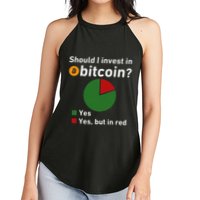 Should I Invest In Bitcoin Yes Pie Chart Funny Crypto Women's Perfect Tri Rocker Tank