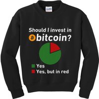 Should I Invest In Bitcoin Yes Pie Chart Funny Crypto Kids Sweatshirt