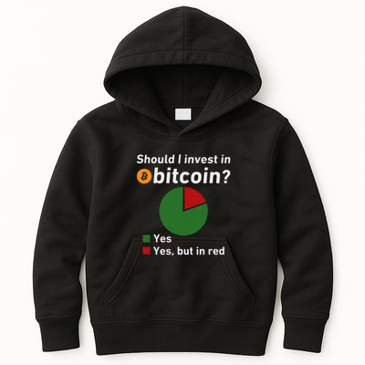Should I Invest In Bitcoin Yes Pie Chart Funny Crypto Kids Hoodie