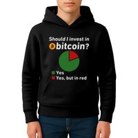 Should I Invest In Bitcoin Yes Pie Chart Funny Crypto Kids Hoodie
