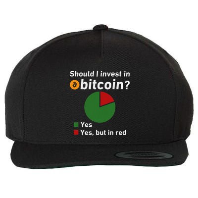 Should I Invest In Bitcoin Yes Pie Chart Funny Crypto Wool Snapback Cap